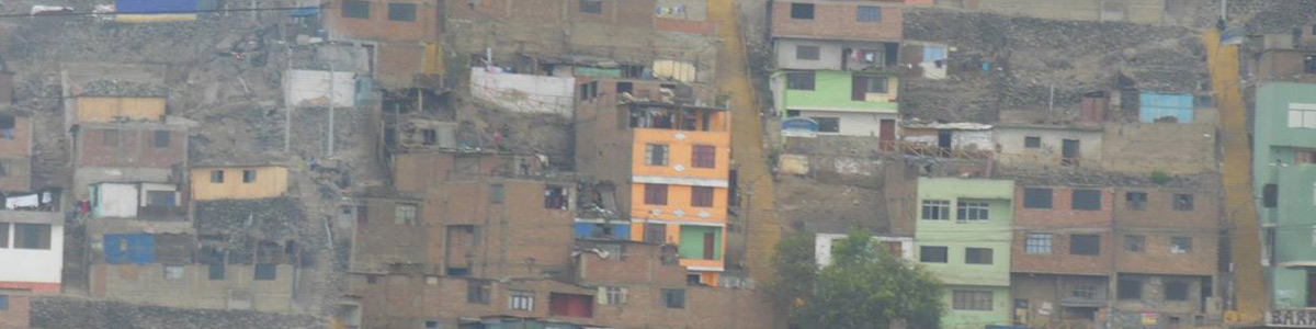 Buildings in poor area in Lima