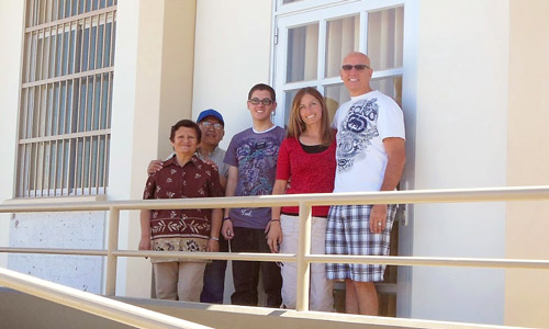 Missionary visiting family from his mission